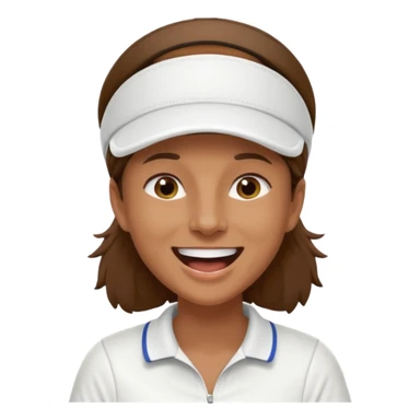 Profesor de tenis con pelo marrón riendose sticker