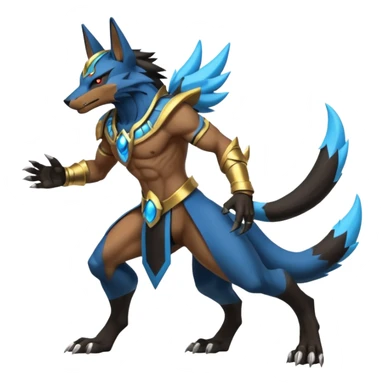 Zoroark-Anubis-Lucario-Zeraora-fusion (full body) sticker