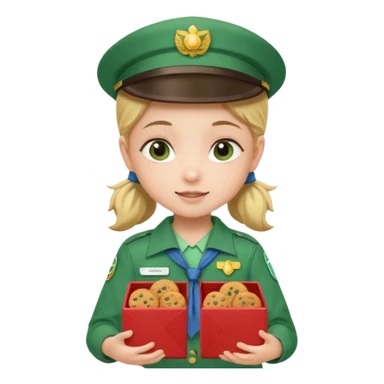 scout girl little sticker