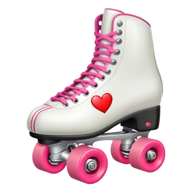 rollerskate with heart shaped toestop sticker