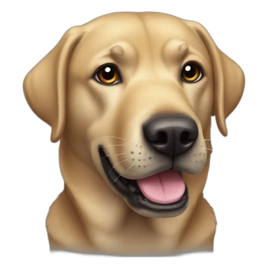 a black labrador combined with a dinosaur sticker