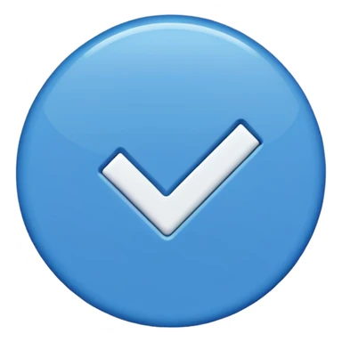 blue checkmark, basic, no outline, no text sticker