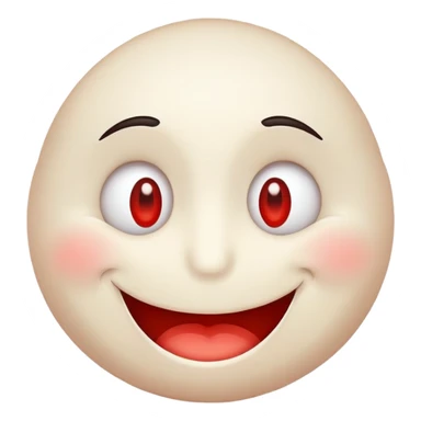 Relaxed smiley face with droopy red eyes, a lazy smile, looking high sticker