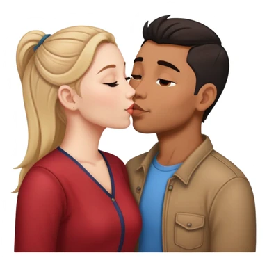  Népales men kiss white girl sticker