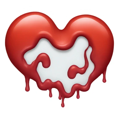 Red melting heart sticker