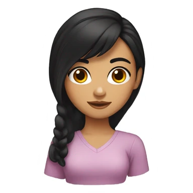 Hispanic girl with black hair sticker
