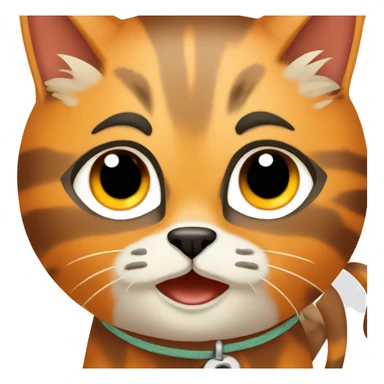 Coco con cara de gato naranja  sticker