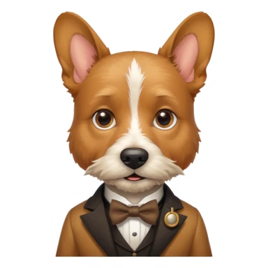 terrier gentleman sticker