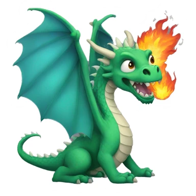 Dragon that throw fire sticker