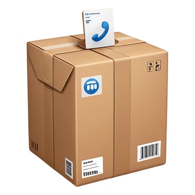 phone number and parcel delivery and online store sticker