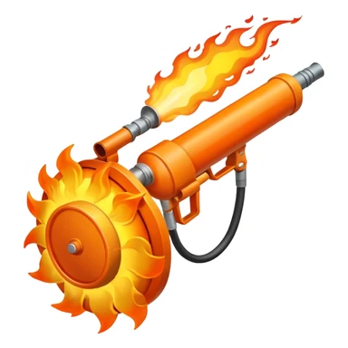 big flame thrower sticker
