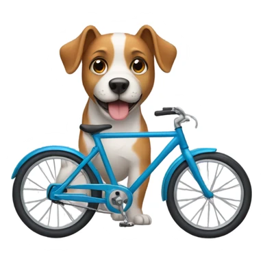 Dog using a bike sticker