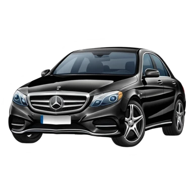 generate an ios genmoji of a black mercedez sticker