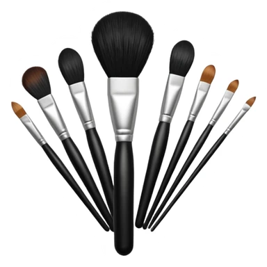 Makeup brushes Black  sticker