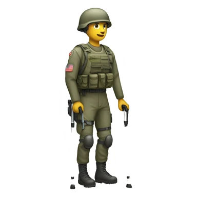 soldier on crutches sticker