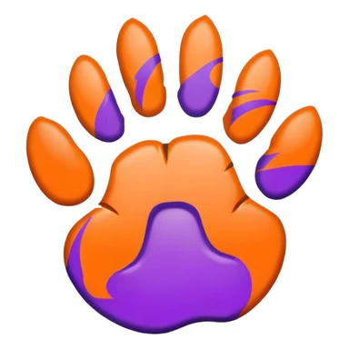 Clemson Tiger Paw sticker