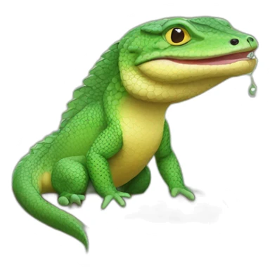 Cute water monitor lizard sticker