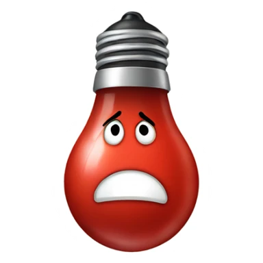 A red bulb disappointed sticker