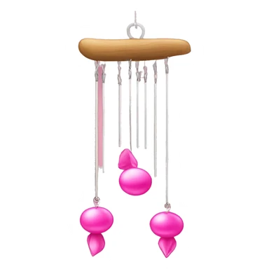 pink wind chime sticker