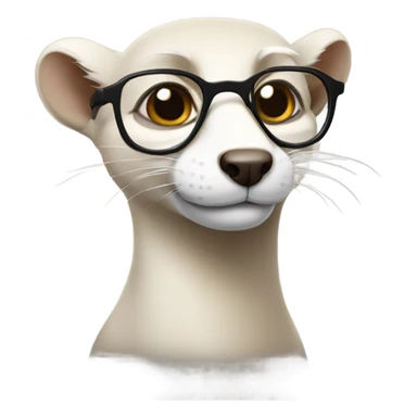 Weasel with glasses sticker