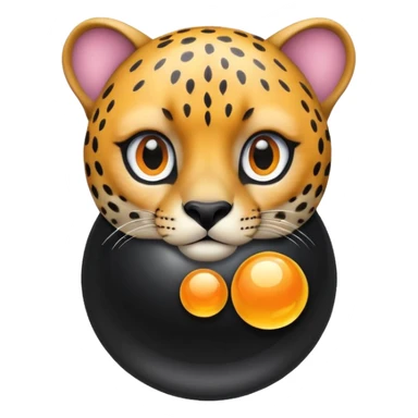Cheetah magic 8 ball sticker