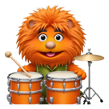 Muppets animal playing drums sticker