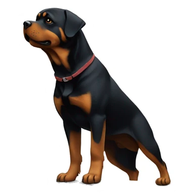 Rottweiler standing on the top of a mountain sticker
