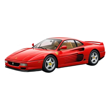 red Ferrari Testarossa sticker