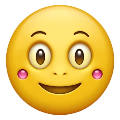 glorbo as a round, glowing emoji creature sticker