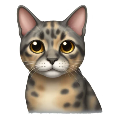 Dilute tortie cat sticker