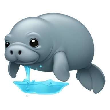 Manatee going pee sticker