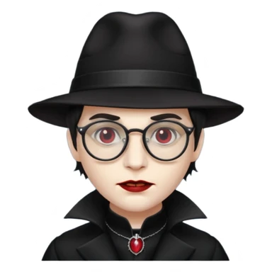 
vampire with hat and glasses sticker