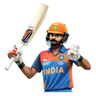 virat kohli playing cover drive sticker