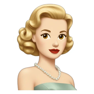 Grace kelly light brown hair retrofuturism sticker