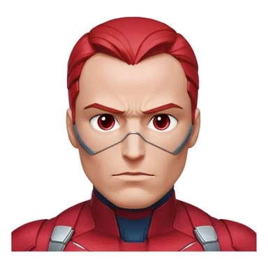 vision marvel red face  half body from captain america: civil war sticker