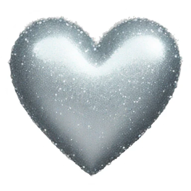 Silver sparkly heart sticker