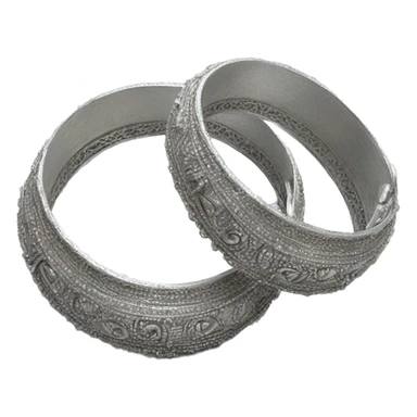 Silver indian bangles in pair sticker
