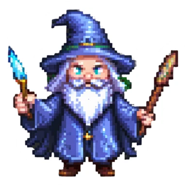 wizard pointing sticker