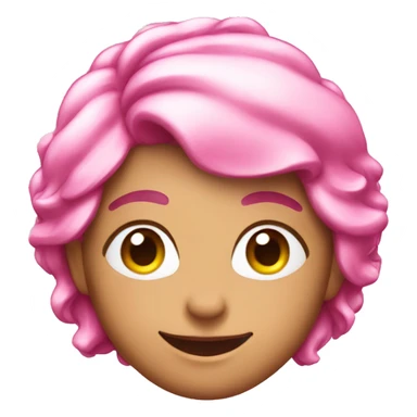 Make a pink sparkle shiny realistic emoji  sticker