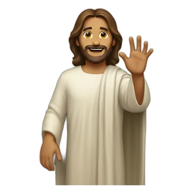 jesucrist waving one hand sticker