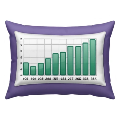 excel chart on a pillow sticker
