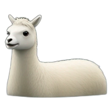 Un alpaga dans de l'eau sticker