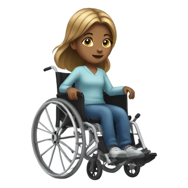 Girl in a wheelchair  sticker