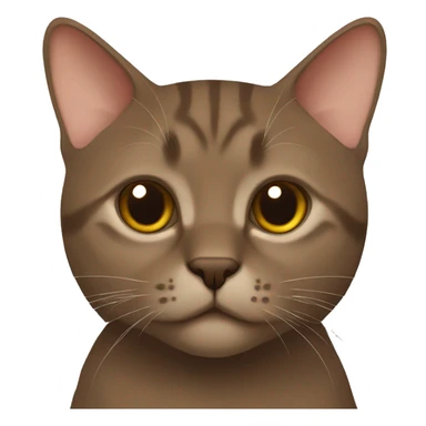 Brown British cat sticker