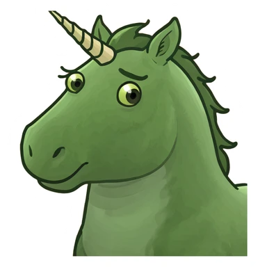 Blind unicorn sticker