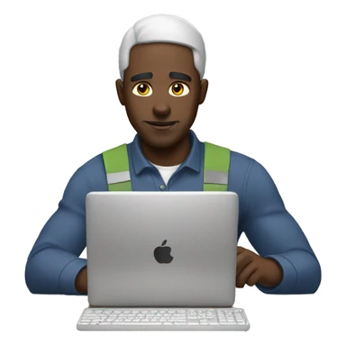 black man working hard sticker
