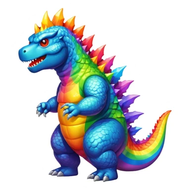 godzilla pooping rainbow sticker