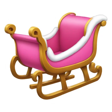 Pink Santa sleigh sticker