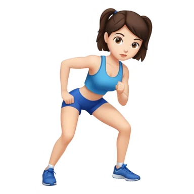 Brunette girl working out incorrectly  sticker