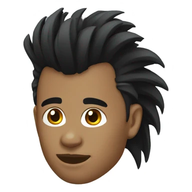 black mohawk hair sticker